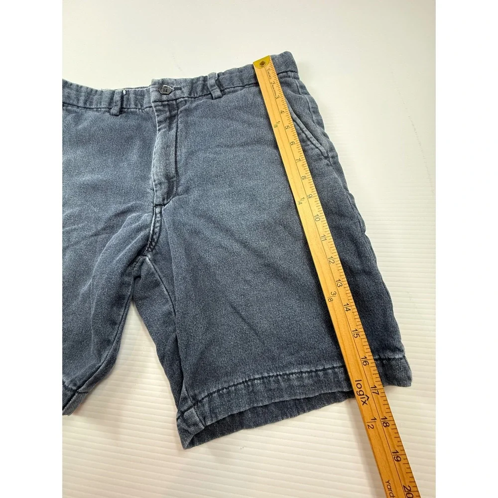 Banana Republic Mens Chino Shorts 34 Dark Wash Blue Stretch Cotton Casual 8.5 In